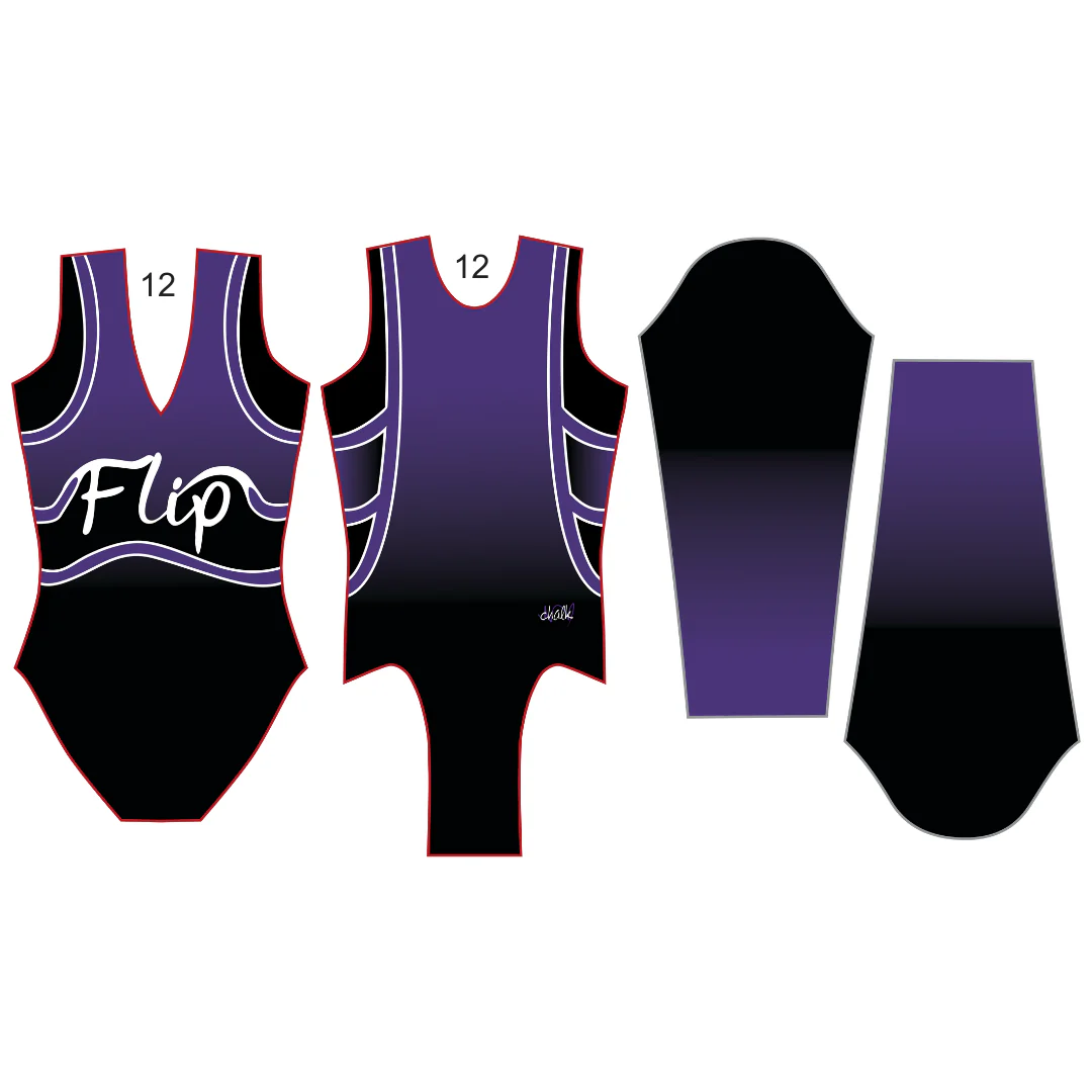 Flip Long Sleeve Leotard with Crystals - Image 2