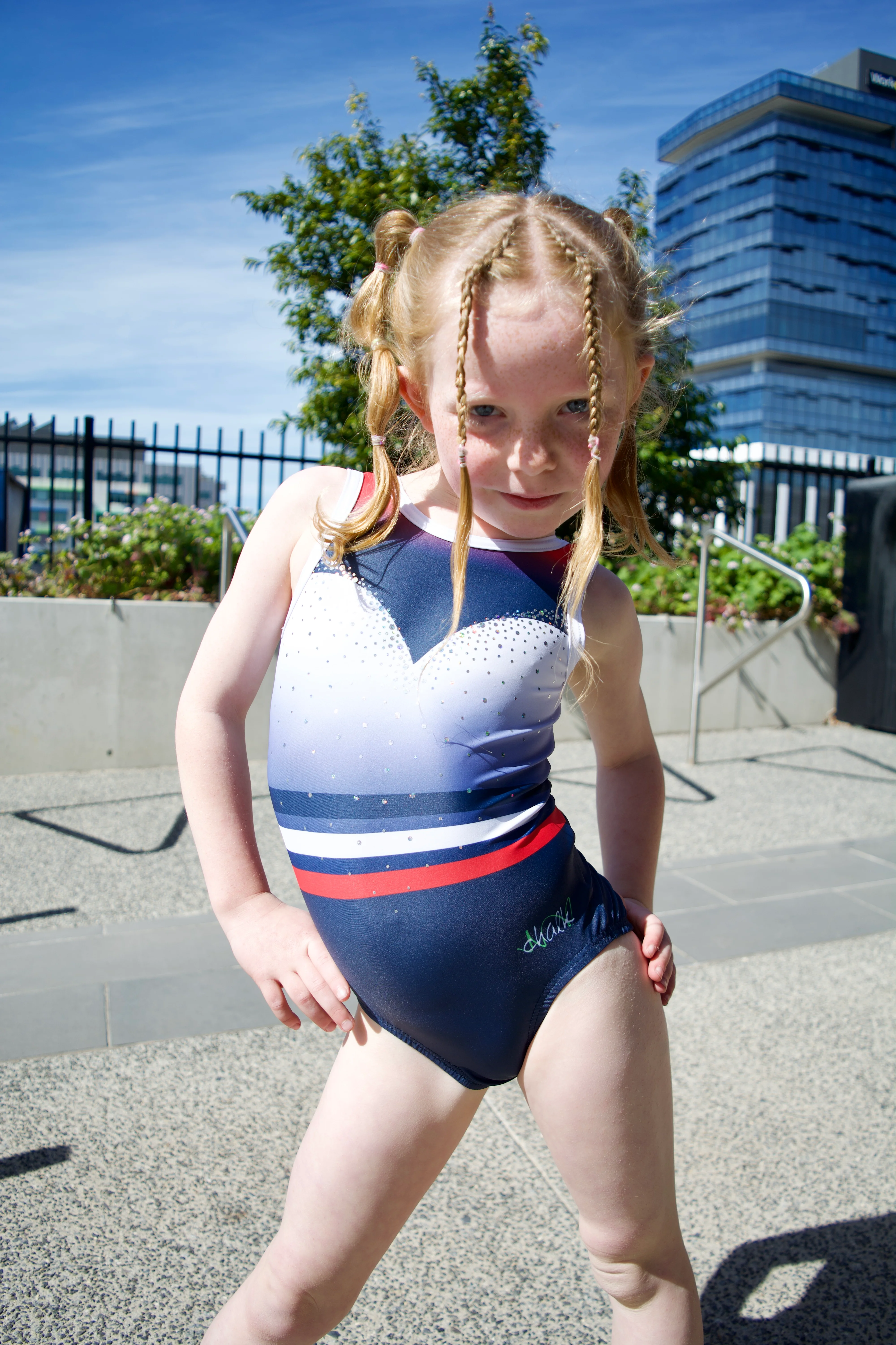 Navy/Red Piper Leotard - Image 4